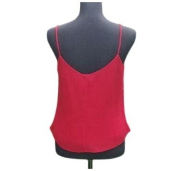 Metaphor Red Polyester Spaghetti Strap Cami Tank Top low back sexy casual Size S - Picture 3 of 3